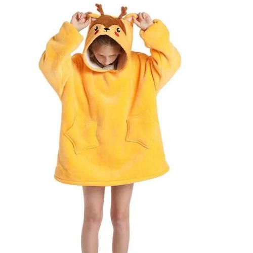 Sweat-Shirt Pour Enfants Chaud-Flanelle-Confortable-Pour Adolescents Enfants - Cerf Mignon