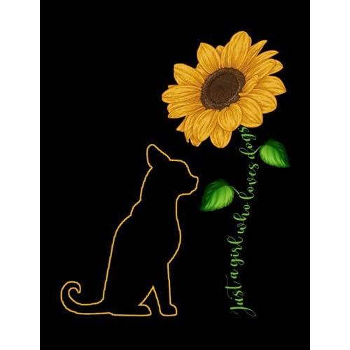 Just A Girl Who Loves Dogs Sunflower Composition Notebook: Chihuahua Wide Ruled Notebook | Large 8.5 X 11, 120 Pages | Cute Puppy Notebook For Girls, Students, Dog Lovers, Dog Owners
