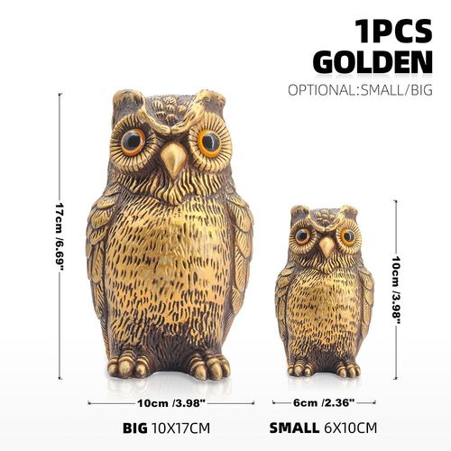 Statue de théâtre réaliste pour décoration de jardin,épouvantail,faux oiseau,épouvantail,pelouse,jardin,cour,maison,figurine décorative,jouet de décoration pour la maison - Type GOLDEN-Small 6x10cm