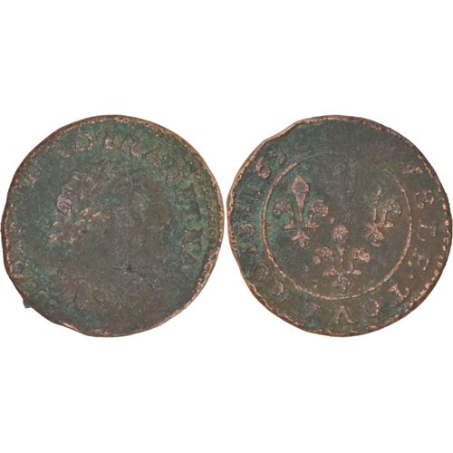 France - 1638 - Louis Xiii - Double Tournois - Loire/Rhone - 13-079