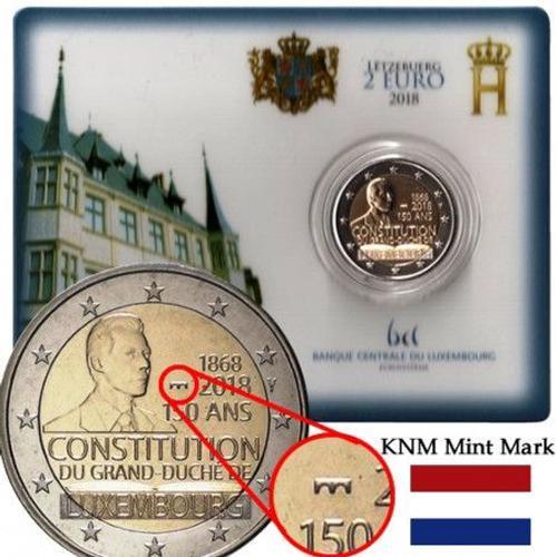 2 Euros Luxembourg 2018: Constitution Du Luxembourg- Bu Coincard