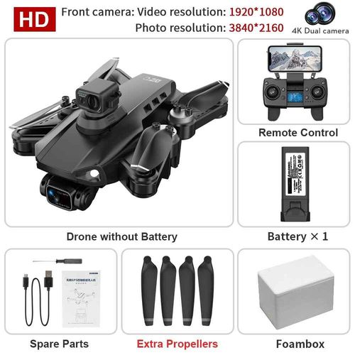 Drone Gps L900 Pro Se Max,4k Hd,Caméra Aérienne Professionnelle Esc,Évitement D'obstacles,Quadrirotor Pliable Sans Balais,243g Fpv - Type 4k Black Foambox 1b-Generique