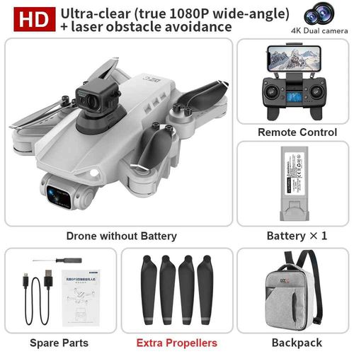 Drone Gps L900 Pro Se Max,4k Hd,Caméra Aérienne Professionnelle Esc,Évitement D'obstacles,Quadrirotor Pliable Sans Balais,243g Fpv - Type 4k Gray Backpack 1b-Generique