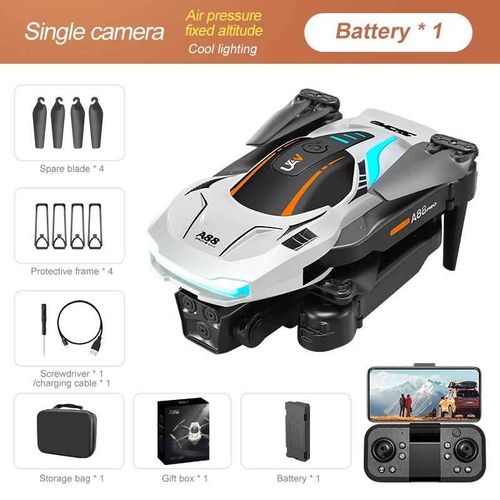 Drone Professionnel A88 8k Gps Pour Touristes,Caméra 5g,Évitement D'obstacles,Flux Optique,Positionnement,Sans Balais,Rc,Distance 1000m - Type White-Single-Box-Generique