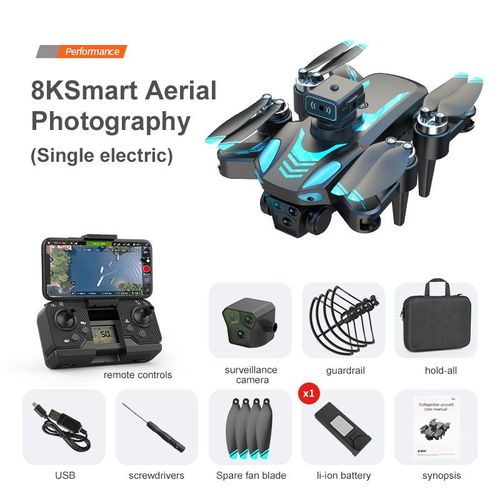 Drone M20 Avec Caméra Hd Professionnelle,360 Rouleaux,Évitement D'obstacles,Flux Optique,Moteur Sans Balais,Pliable,Mini Quadrirotor Rc,Jouets,Cadeau - Type Black-8k-Generique