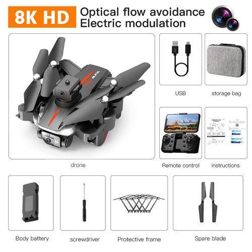 Xiaomi-Drone P11 Max,8k,5g,Gps,Professionnel,Hd,Photographie Aérienne,Caméra Touriste,Évitement D'obstacles,Quadrotor Sans Balais,10000m - Type 8k-Black Optical-Generique