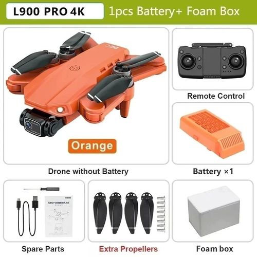 Drone Gps Professionnel L900 Pro,Caméra Hd 4k Pour Touristes,Wifi 5g,Photographie,Moteur Sans Balais,Quadrirotor Pliable,Distance Rc 1.2km - Type L900 Pro 1b Foam #B-Generique