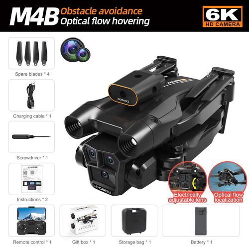 Figued Pro-Drone D'évitement D'obstacles Rc,8k,Professionnel,Grand Angle,Triple Caméra Hd,Hélicoptère Rc Pliable,Wifi,Fpv,Jouet - Type 6k Avoidance 1b-Generique