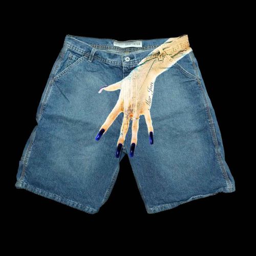 Short En Jean Baggy Bleu Rétro Pour Hommes,Pantalon De Survêtement Gothique,Short De Basket-Ball,Pantalon De Sport Y2k,Imprimé Graphique Hip Hop,Harajuku