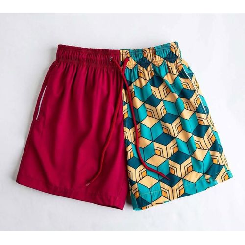 Saffruit-Short De Dehors En Maille À Vaccage Rapide Pour Homme,Pantalon Court Respirant Unisexe,Manga,Gym,Fitness,Été,Impression 3d