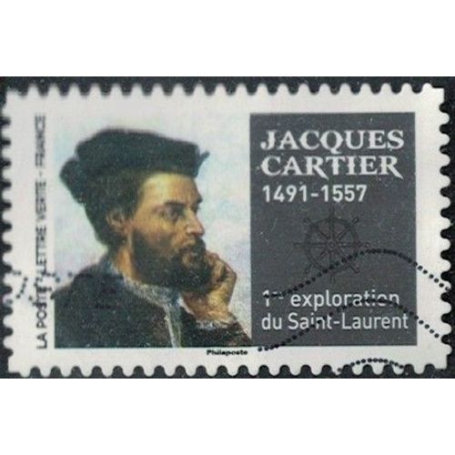 France 2022 Oblitéré Used Grands Voyageurs Jacques Cartier 1ère Exploration Du Saint Laurent Y&t Fr 2118 Su