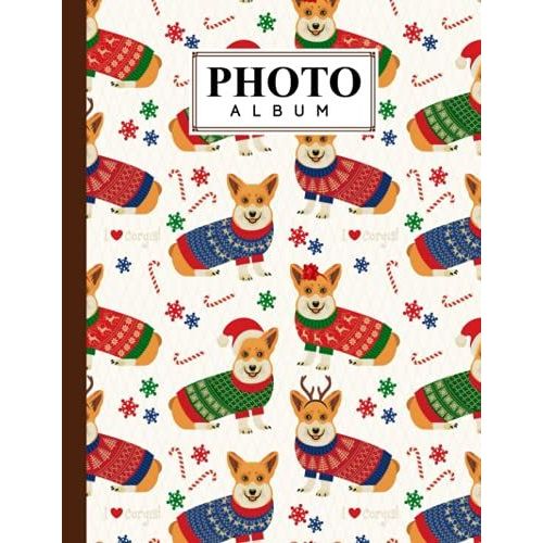 Photo Album: Large Photo Albums With Writing Space Memo, Extra Large Capacity Picture Album | Premium Corgis Cover By Karolina Albers