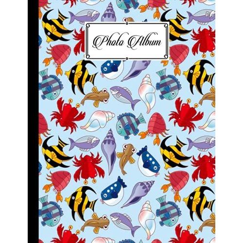 Photo Album: Large Photo Albums With Writing Space Memo, Extra Large Capacity Picture Album | Premium Fish Cover By Karolina Albers