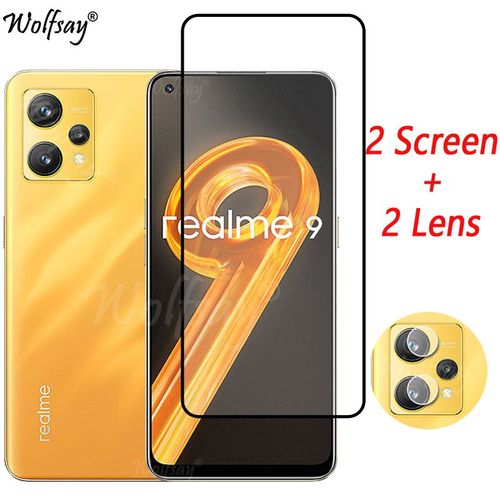 Couleur Pour Realme 9 (4g) Pour Realme Film Protection Écran Pour 2 Glass And 2 Lens