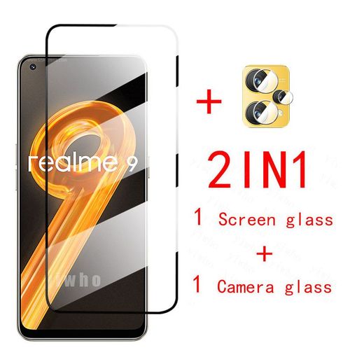 Couleur 2en1 Noir Pour Realme Film Protection Écran Pour Realme 9