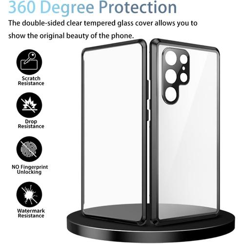 Coque Verre Trempe pour SAMSUNG Galaxy S21 Ultra Magnetique Transparente  Protection Integrale - Shot Case