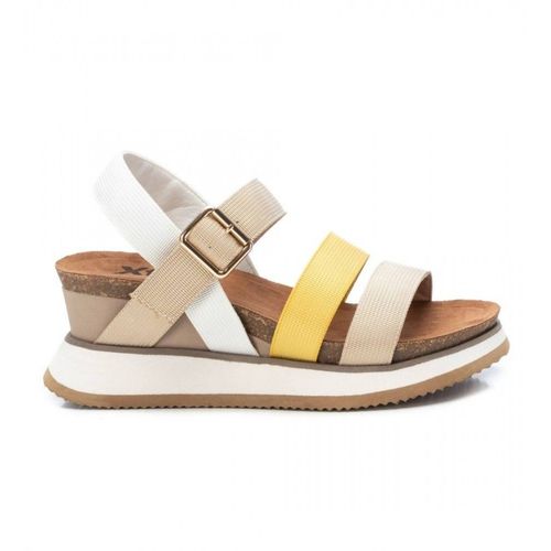 Xti Sandales Plateforme Beige Et Jaune