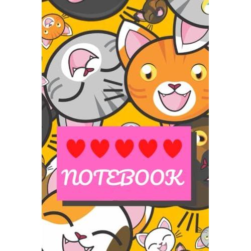 Cute Kitty Notebook: Simple 6x9" 110 Page College Ruled Notebook With Cute Cat Design That Stands Out Amongst The Others