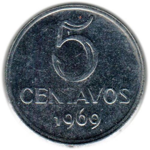 Monnaie 5 Centavos Brésil 1969