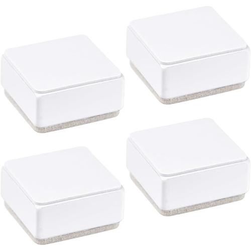 4 Pcs Rehausseur De Meubles En Acier Carbone De 3 Cm Rehausseur Pieds De Lit 6 Cm De Diamètre Rehausseur De Lit Antidérapant Élévatrice Canapé Lit Riser Pour Canapé Lit Et Armoire,Blanc Carré