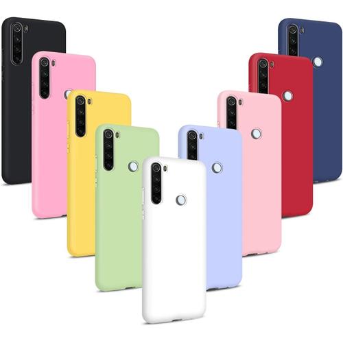 9x Coque Pour Xiaomi Redmi Note 8t, Étui Housse Ultra Mince Souple En Tpu Silicone, Couleurs De Sucrerie Case Cover - Noir, Bleu, Vert Menthe, Rouge, Blanc, Rose Clair, Violet, Rose, Jaune