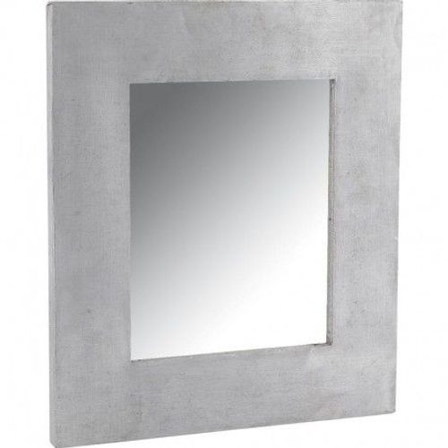 Miroir Mural Carré En Zinc 30 X 33 Cm
