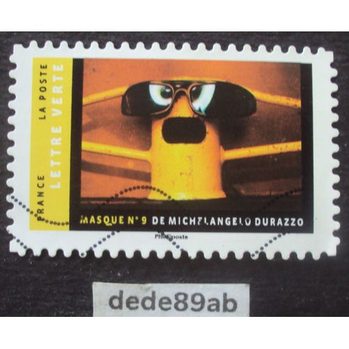 Timbre France 2017 . Masque N° 9 De Michelangelo Durazzo . Y & T 1401 . Oblitéré