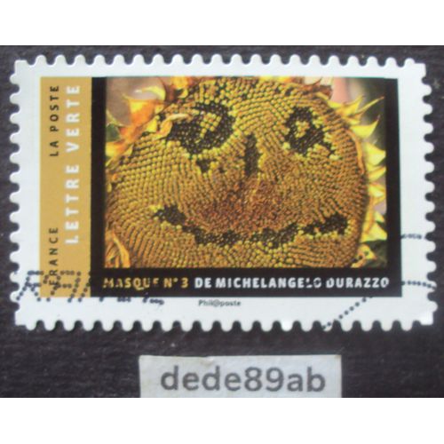 Timbre France 2017 . Masque N° 3 De Michelangelo Durazzo . Y & T 1406 . Oblitéré