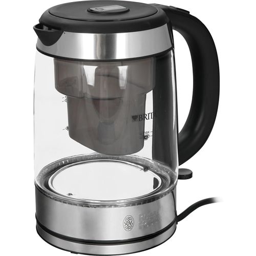 Bouilloire Electrique Verre [Filtrante] Clarity (1l, 2200 W,Cartouche Filtre Brita Maxtra & Anticalcaire + Indicateur De Changement, Eclairage Led, Arrêt Auto.,Ouverture Auto.) 20760-57