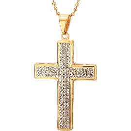 Big Zunderes-Collier pendentif croix pour femme et homme, bijoux de luxe,  rock, fête