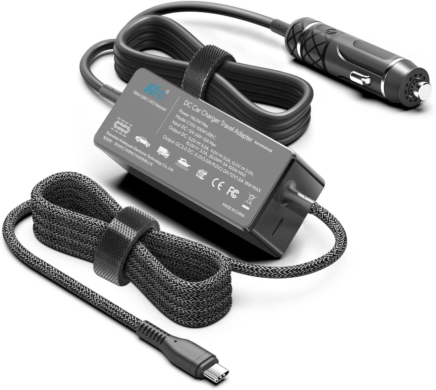 Adaptateur secteur pour chargeur USB C 100W, compatible avec