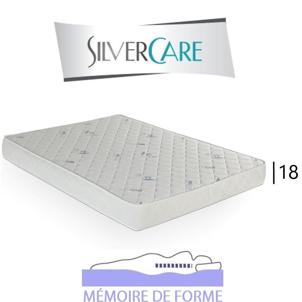 Matelas À Mémoire De Forme Nota Silvercare Épaisseur 18 Cm Dont 3 Cm 42 Kg/M3 Pour Canapé Express 90*200 Cm