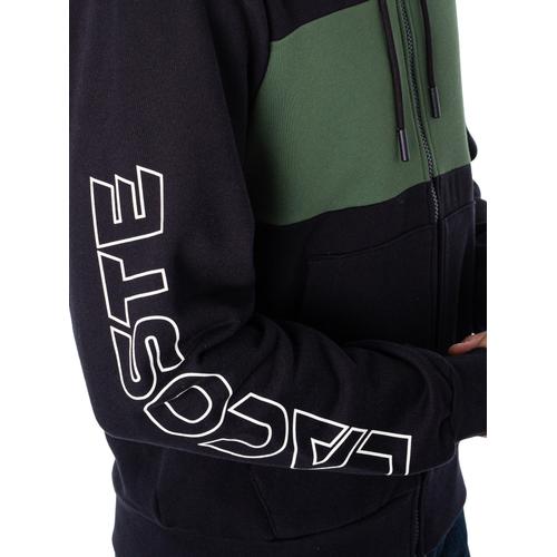 Lacoste Sweat à capuche zippé à empiècements Noir - Vêtements