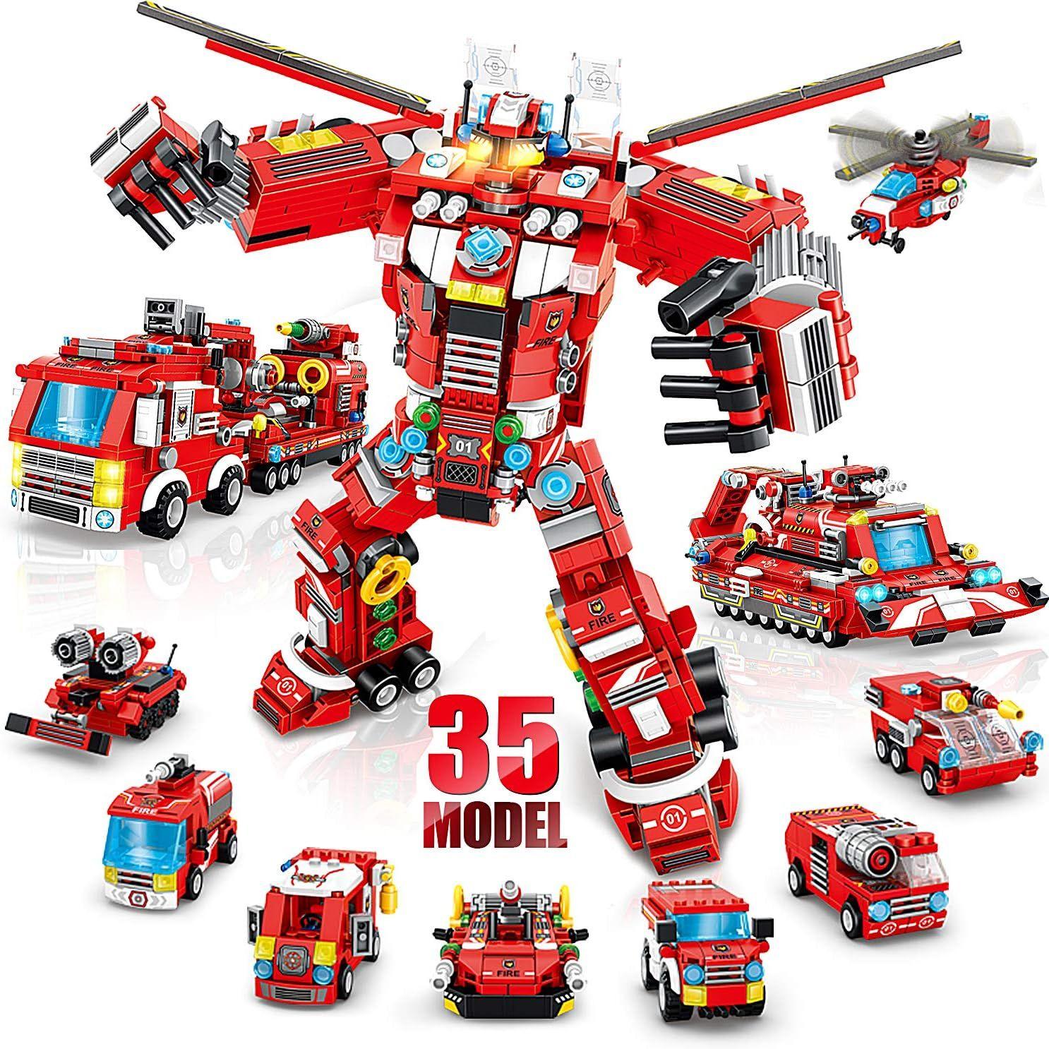 Décennie s de construction de robot numéro de transformation pour enfants,  briques créatives, jouets de bricolage, 15 pièces - AliExpress