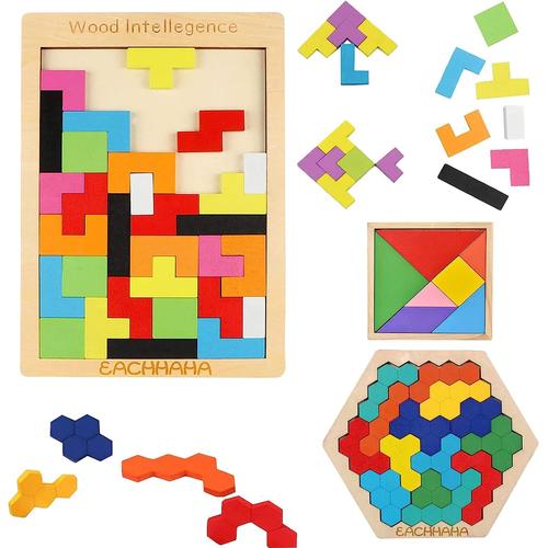 Puzzle en Bois Enfant 6 PCS Jouet Puzzles Jeu 2 3 an Ans - Jeux