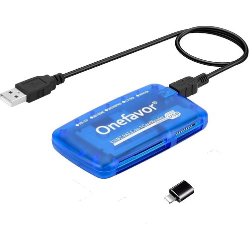 lecteur de cartes SM 5 en 1,avec ancienne caméra Olympus,bâton de mémoire MS,carte SD XD,long bâton CF,lecteur de cartes multifonction - Type Lightning