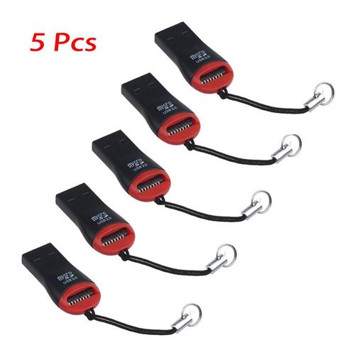 Adaptateur de lecteur de carte pour ordinateur portable,mémoire flash,5 pièces,USB 2.0 TF - Type Black #A