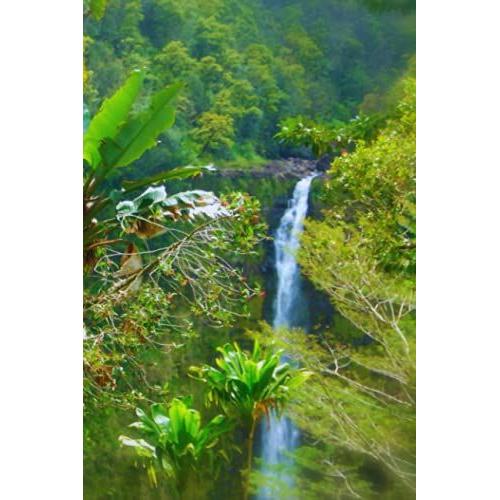 Inspire Paradise Journal: Akaka Falls Big Island Hawaii: 6" X 9" Subtle Mandala Motif'd 100 Pages. Journal, Notebook, Diary, Log.