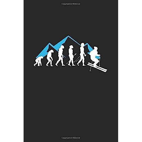 Evolution Of Skier: Xc Skiing Cross-Country Ski 6x9 Journal Paper Book