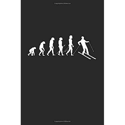 Evolution Of Skier: Xc Skiing Cross-Country Ski 6x9 Journal Paper Book