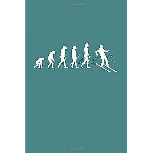 Evolution Of Skier: Xc Skiing Cross-Country Ski 6x9 Journal Paper Book