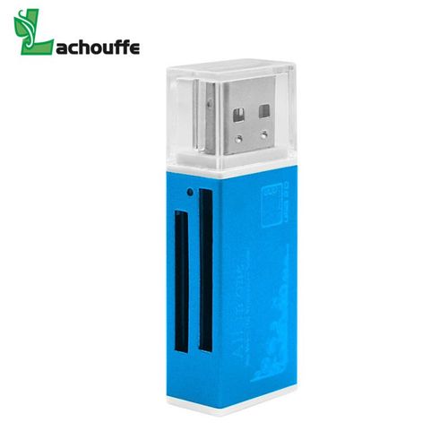 Adaptateur de lecteur de carte mémoire multi tout en 1 Micro USB 2.0,pour Micro SD SDHC TF M2 MMC MS PRO DUO - Type Bleu