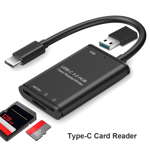 Lecteur de cartes mémoire USB 3.1 Type C Multi Splitter OTG,adaptateur TF SD pour Samsung Lenovo Xiaomi Macbook Pro