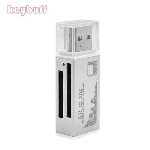 Adaptateur de lecteur de carte mémoire Multi tout-en-1 Micro USB 2.0,pour Micro SD SDHC TF M2 MMC MS PRO DUO - Type Argent