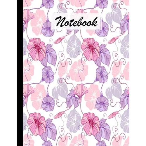 Notebook: Flowers Cover Design By Harri Hartwig | Composition Notebook - College Ruled 120 Pages - Large 8.5" X 11"