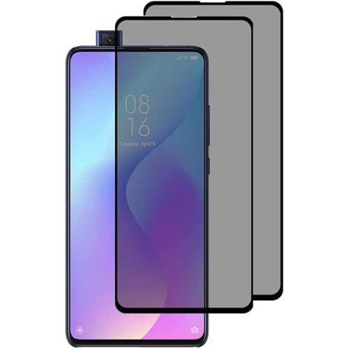 2 Pièces Verre Trempé Anti Espion Avec Xiaomi Mi 9t/Mi 9t Pro-Anti Spy Film De Protection Dureté 9h, Privacy Film Protection Écran, 3d Vitre Protecteur Filtre Confidentialité