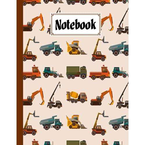 Notebook: Composition Notebook Trucks- College Ruled 120 Pages - Large 8.5" X 11" By Marianne Bartsch