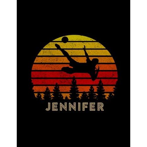 Jennifer Name Gift Personalized Football Lined Notebook, Journal For Soccer Sport Lovers: Book, Daily Journal, High Performance, Goals, Wedding, 110 ... 27.94 Cm, 8.5 X 11 Inch, High Performance, A4