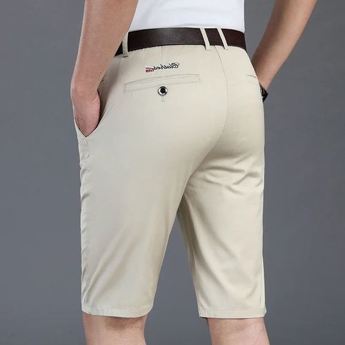Short En Coton Au Genou Pour Hommes,Pantalons Décontractés D'affaires,Marque Classique,Vêtements Confortables,Objectifs De Planche Pour Hommes,Été