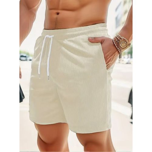 Short D'été En Velours Côtelé Pour Homme,Pantalon Décontracté À Cinq Points,Pantalon De Plage,Short De Sport,Pantalon De Fitness,Grande Taille